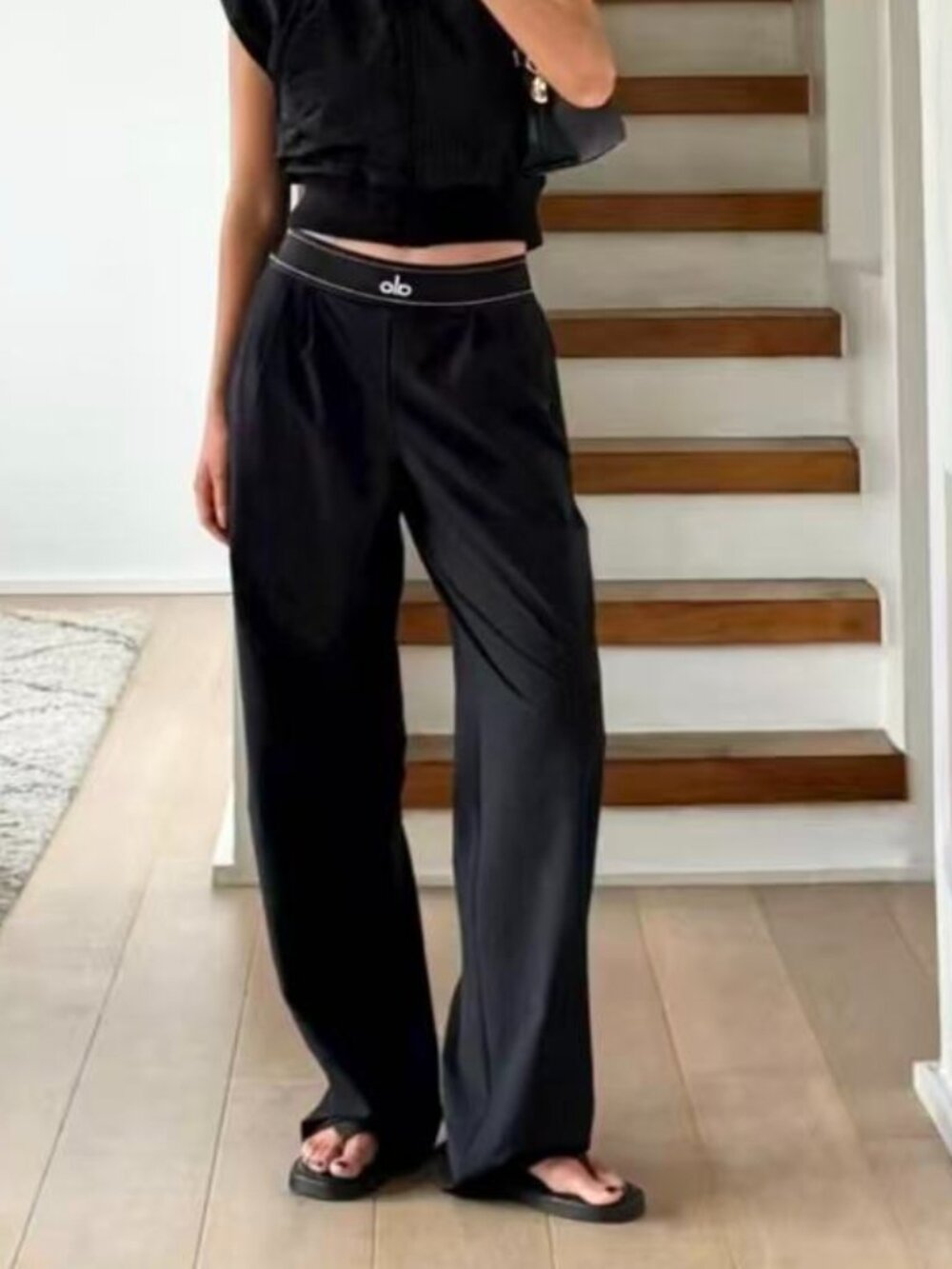 💛ALO Yoga Black Suit Up Trouser 💙Classic Everyday Essential NWT